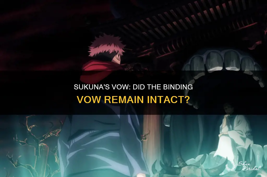 did sukuna break the binding vow