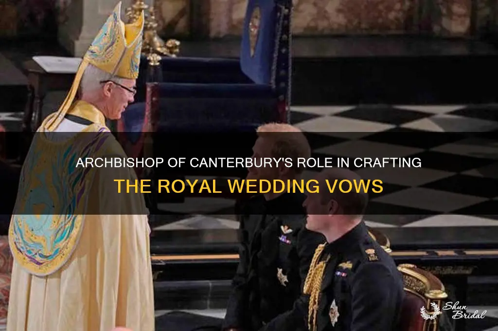 did the archbiship of cntiberry the royal wedding vows