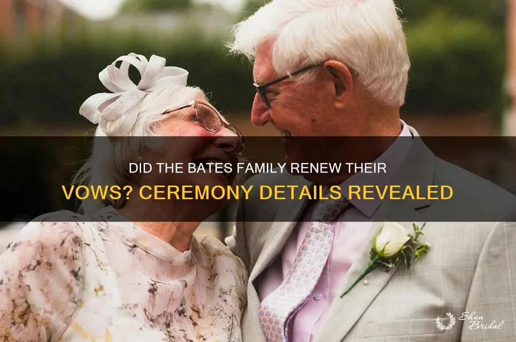 did the bates family have a vow renewal ceremony