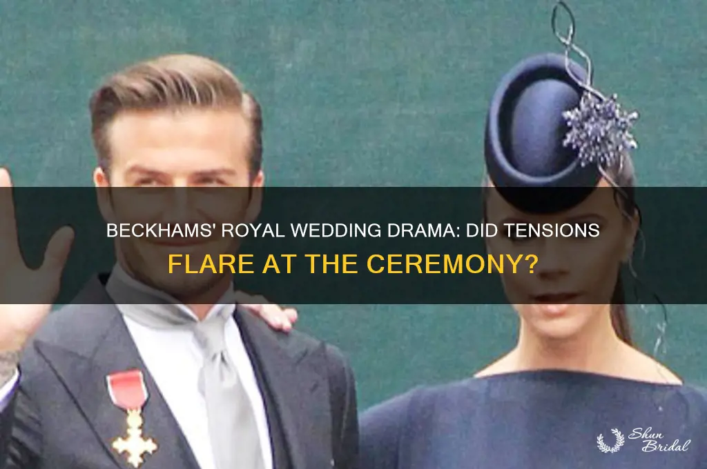 did the beckhams argue at the royal wedding