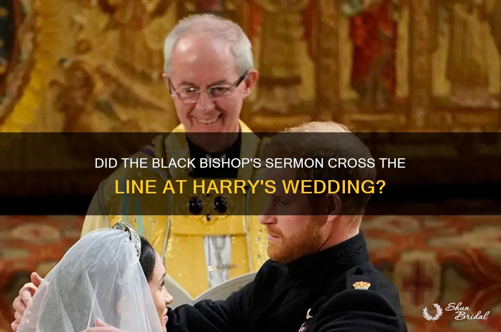 did the black bishop go overboard at prince harry