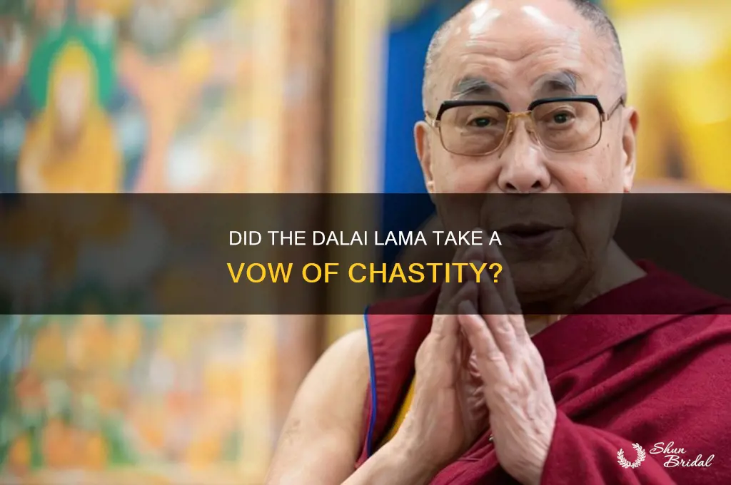 did the dali lama take a vow of chastity