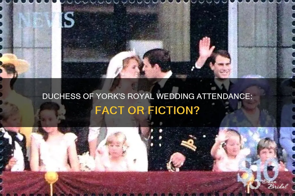 did the duchess of york attend the royal wedding