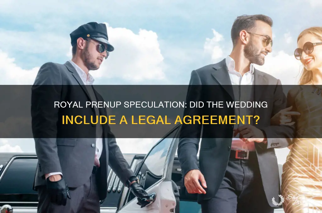 did the royal wedding have a prenup
