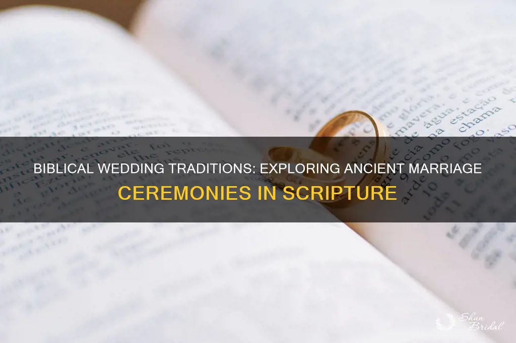 did they have wedding ceremonies in the bible