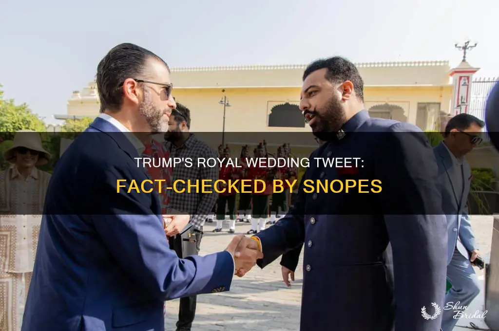 did trump tweet about the royal wedding snopes