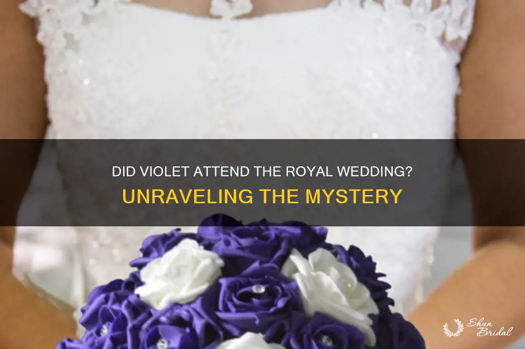 did violet attend royal wedding