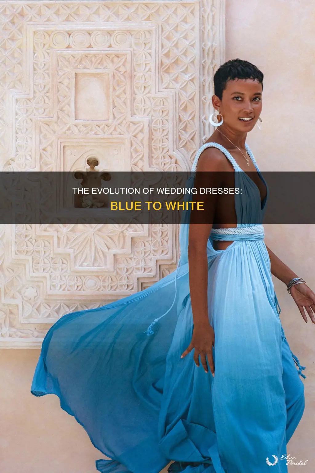 did wedding dresses used to be blue