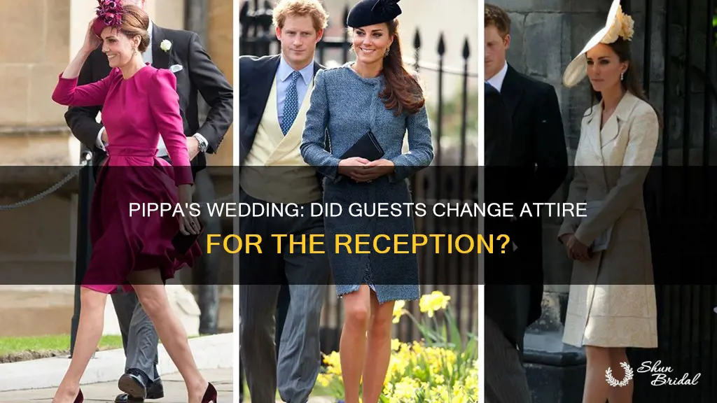 did wedding guests change clothing for the pippa reception
