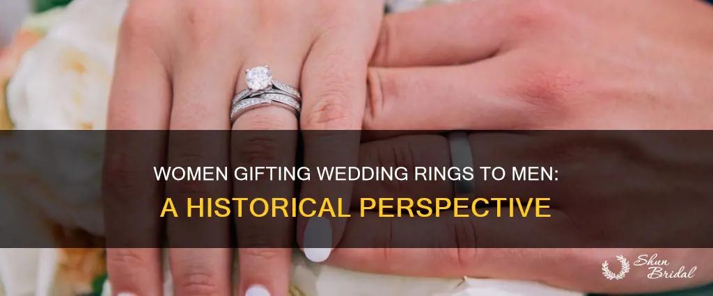 did women use to give men rings for weddings