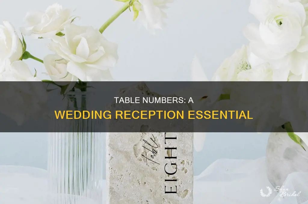 did you know wedding table numbers