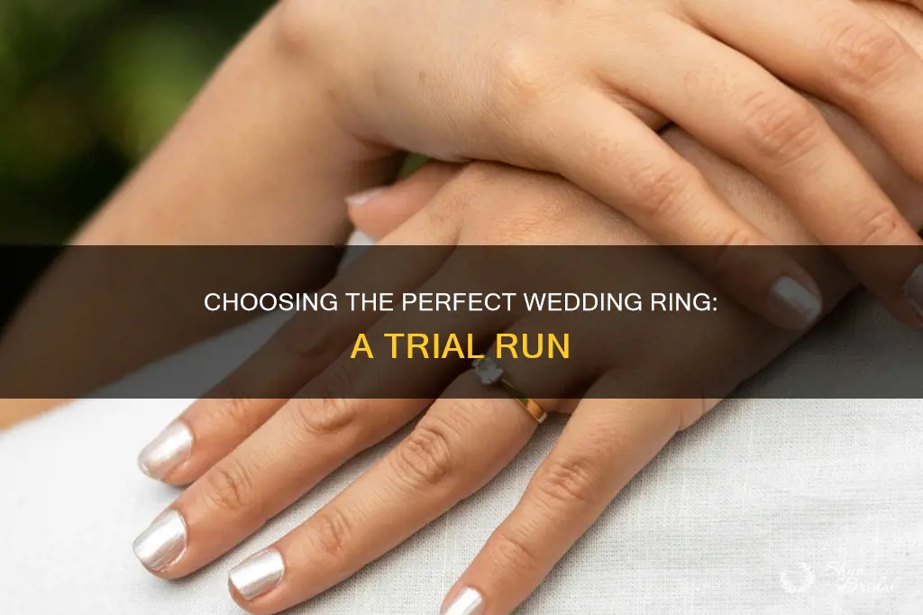 did you try on your wedding ring before the wedding