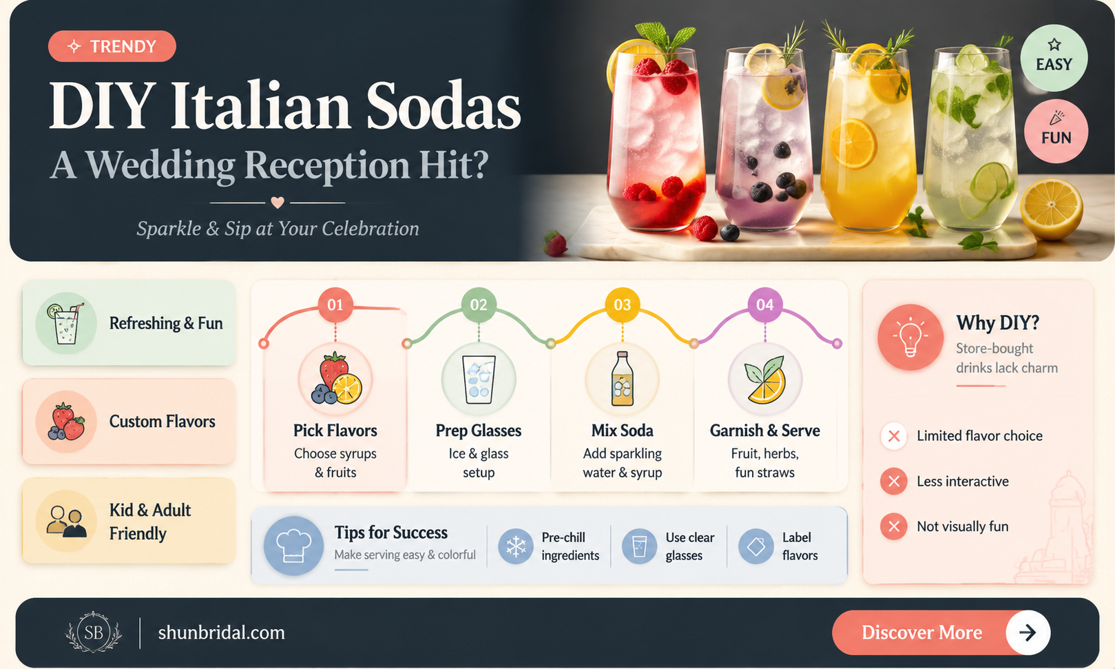 are diy italian sodas appropriate for a wedding reception