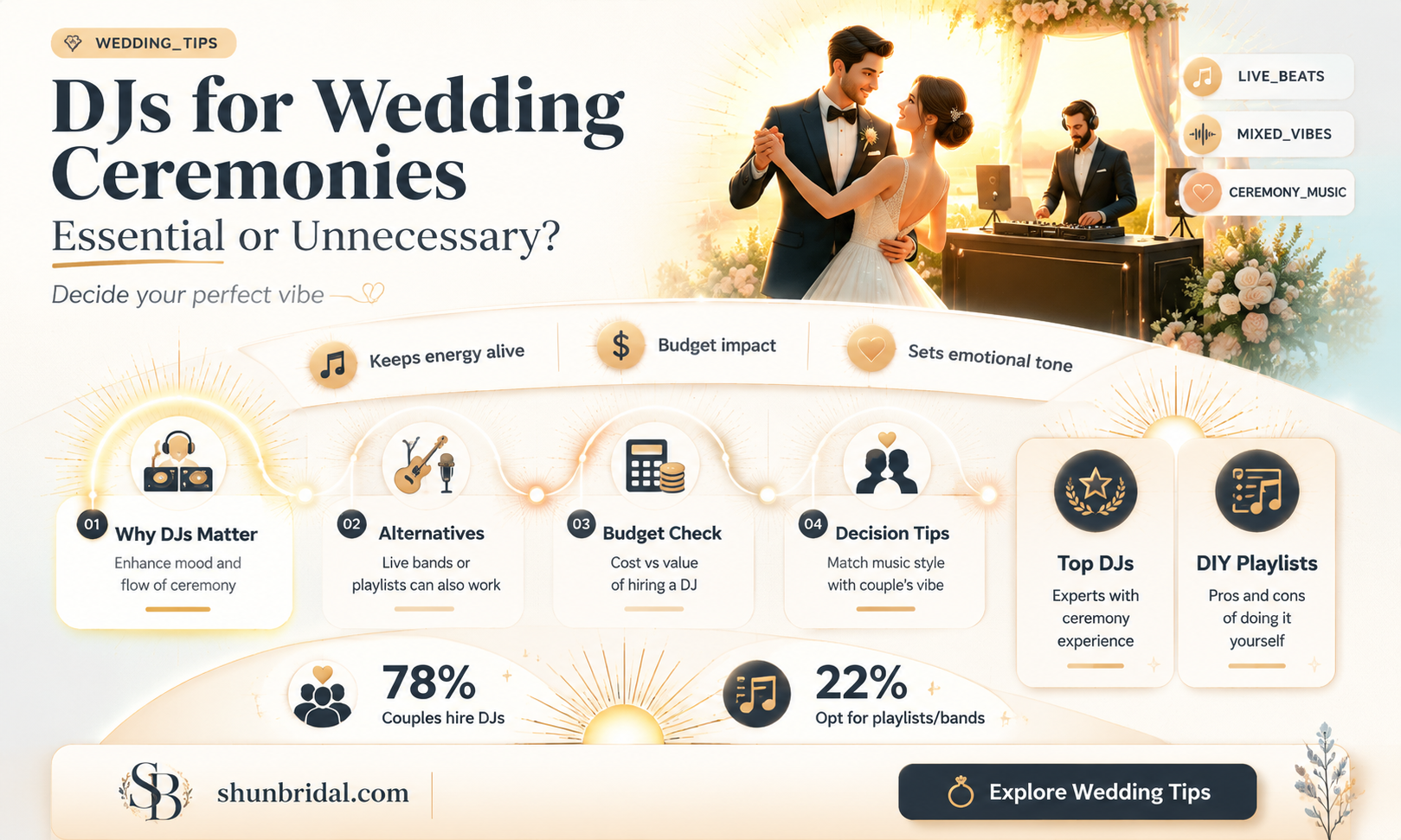 are djs needed for the ceremony of a wedding