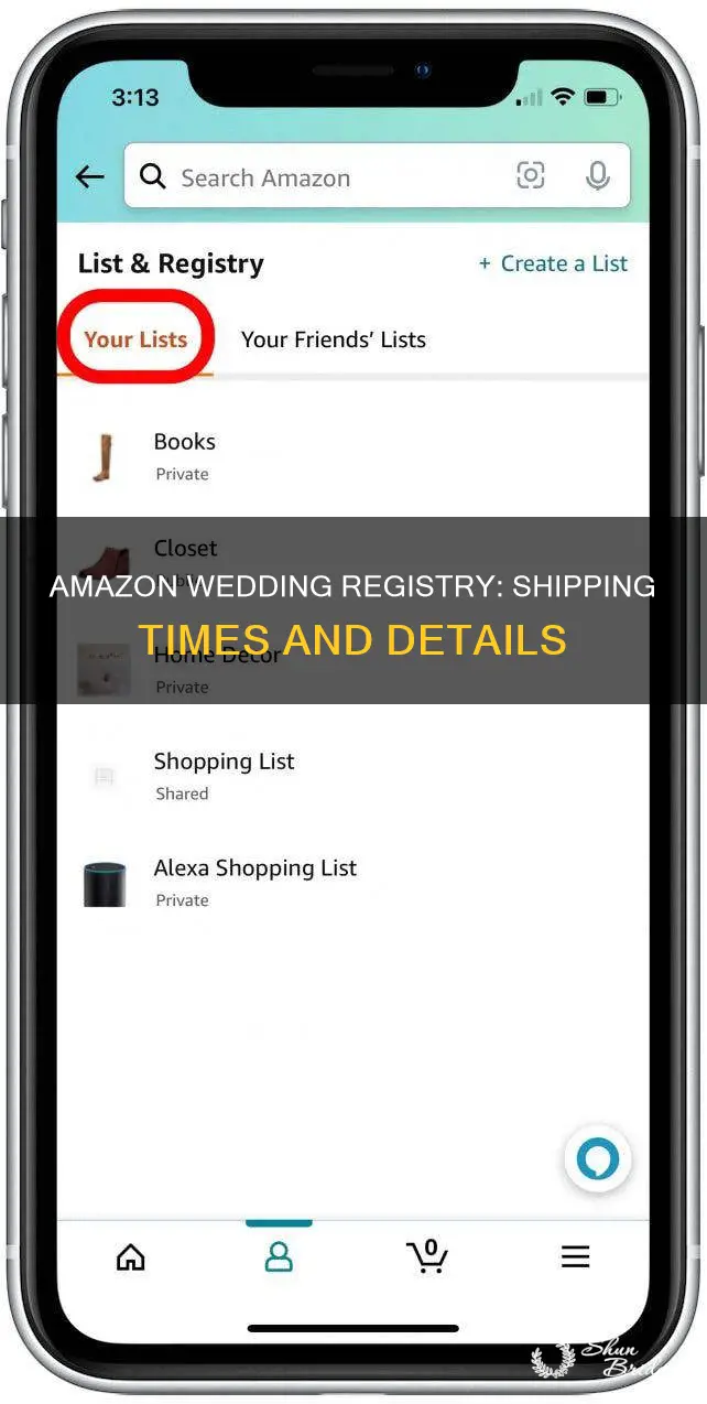 do amazon wedding registry items ship immediately after purchase