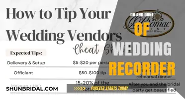 Wedding Recorder: Do's and Don'ts for Capturing the Magic