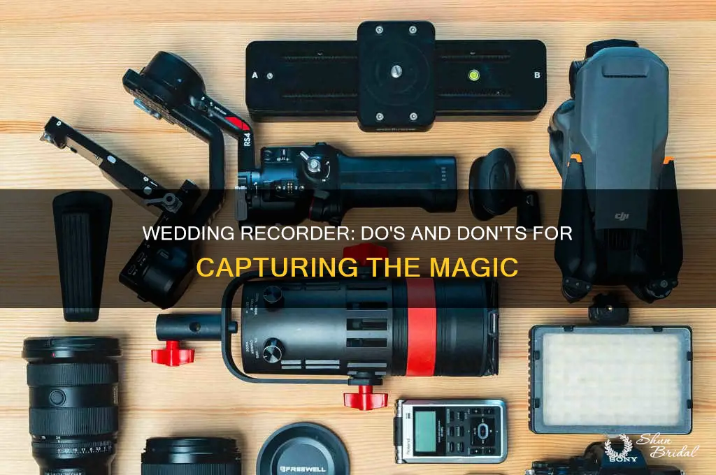 do and dont of wedding recorder