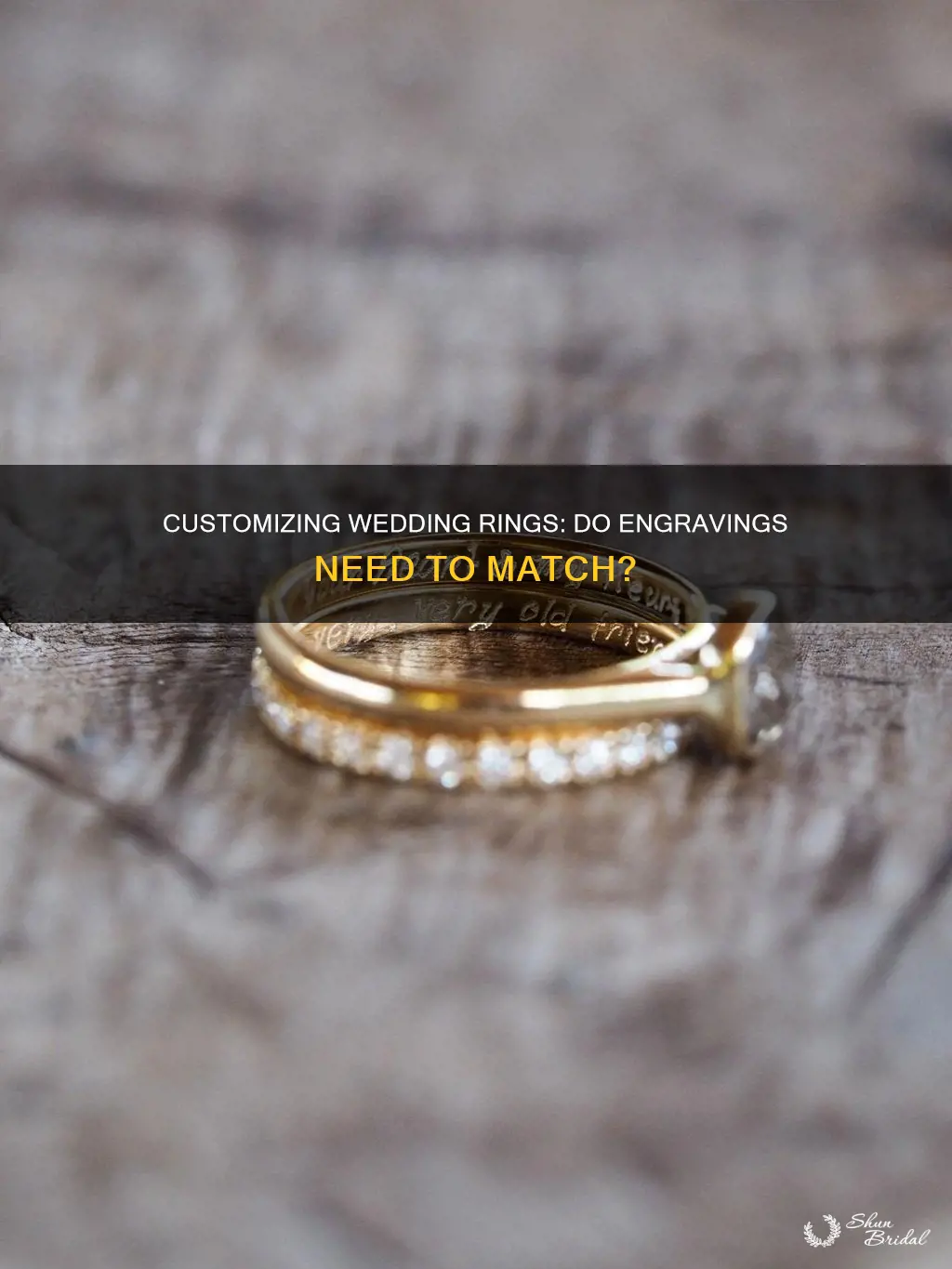 do both wedding rings have to share same engravement