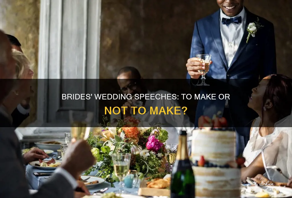 do brides make speeches at weddings