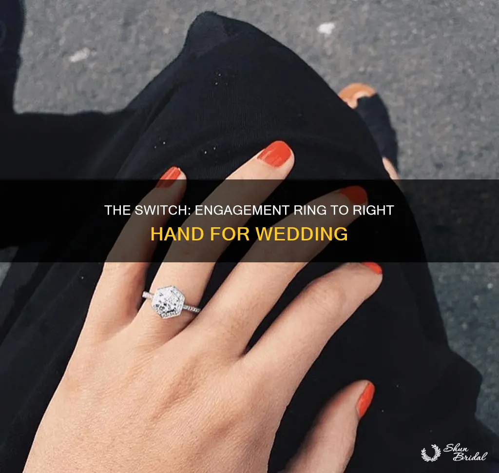 do brides switch engagement ring to right hand for wedding