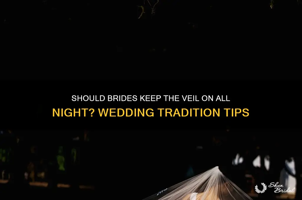do brides wear the veil all night