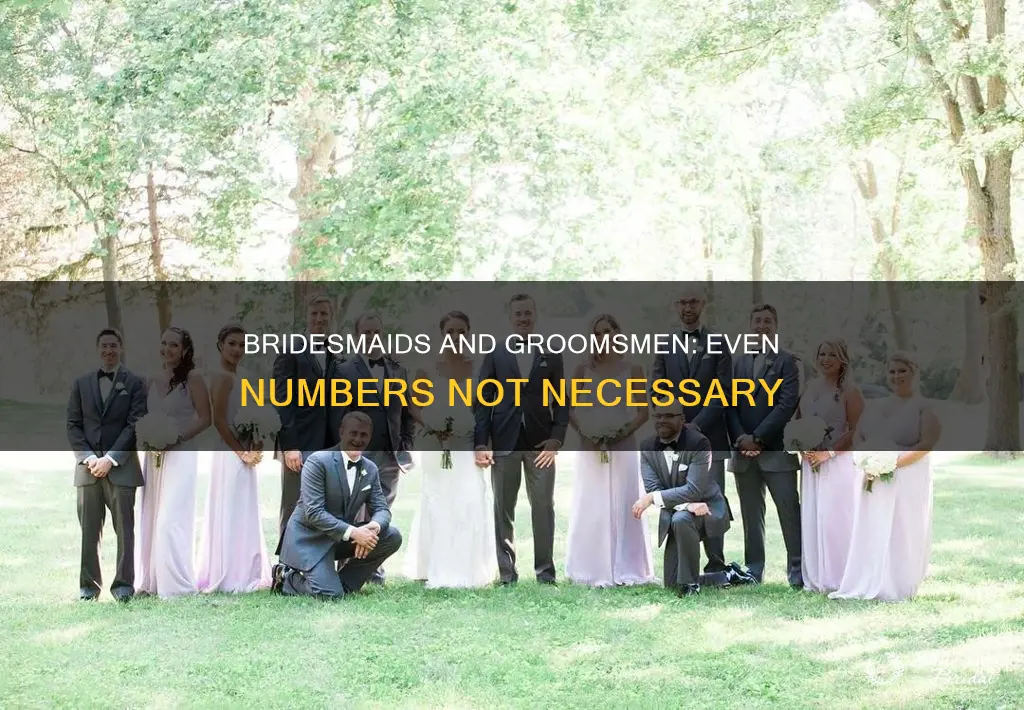 do bridesmaids and groomsmen have to be even