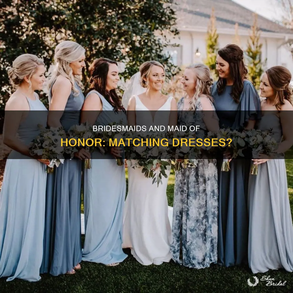 do bridesmaids and maid of honor wear the same dress