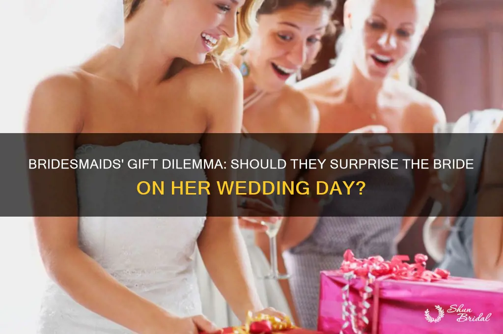 do bridesmaids get the bride a gift on wedding day