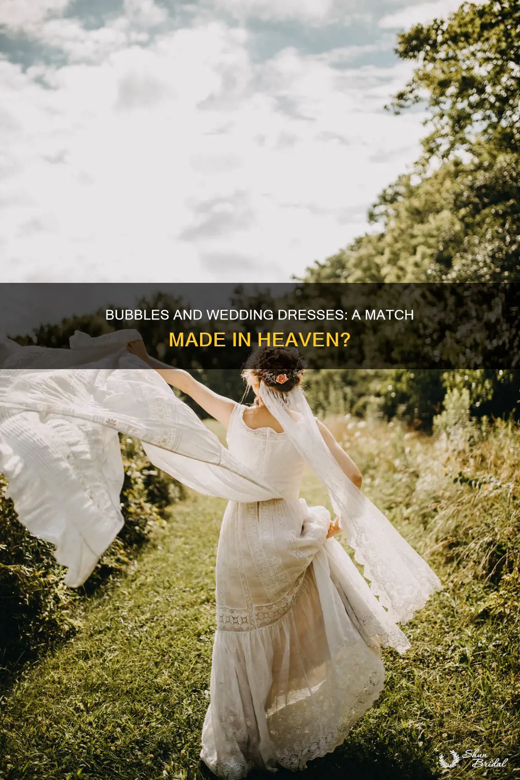 do bubbles hurt wedding dresses
