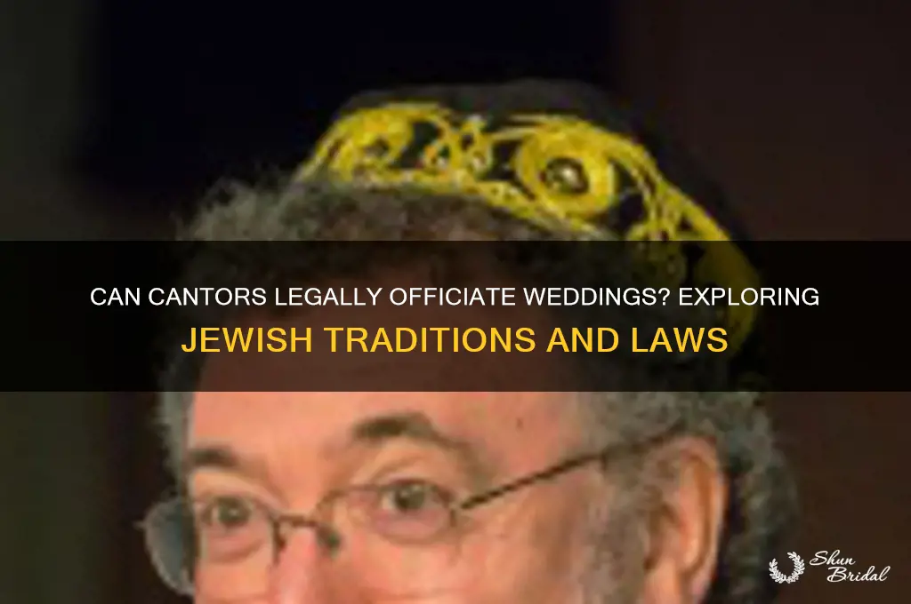 do cantors officiate weddings