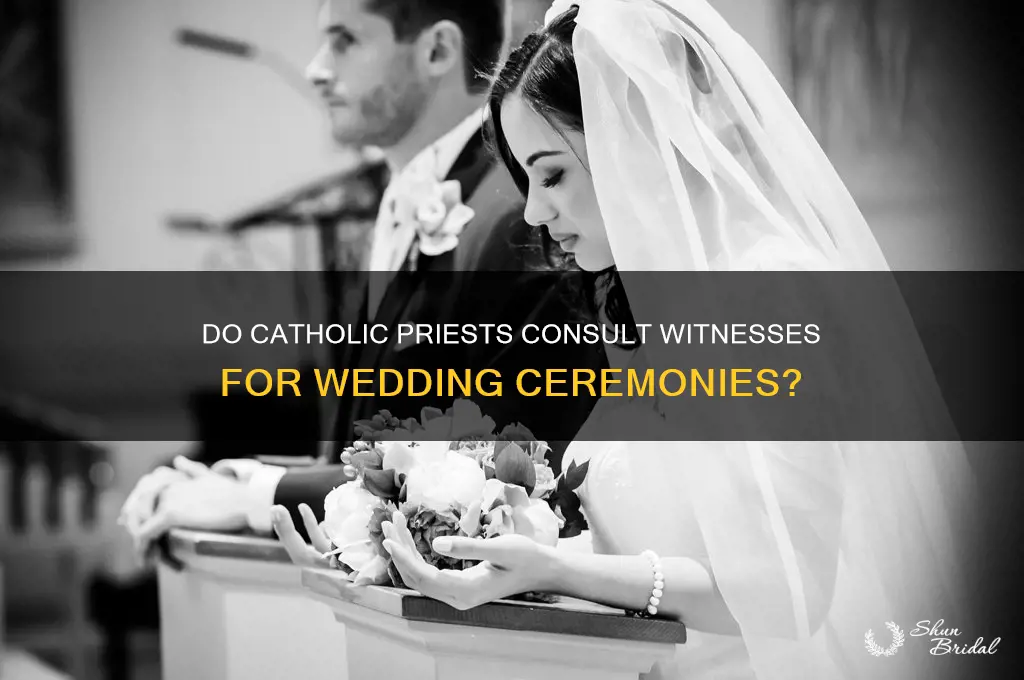 do catholic priests talk to witnesses for wedding ceremony