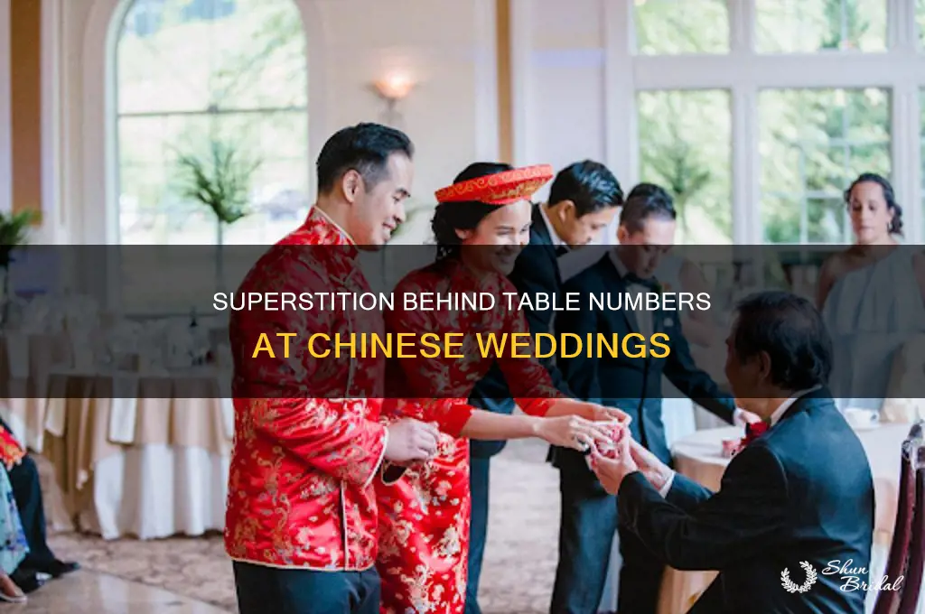 do chinese weddings skip table 4 and 14