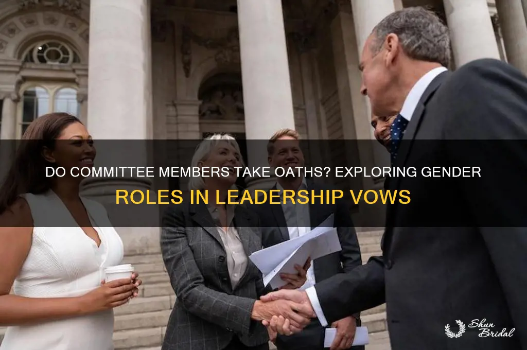 do committee men and women take vow