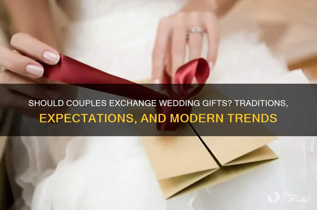 do couples get each other wedding gifts