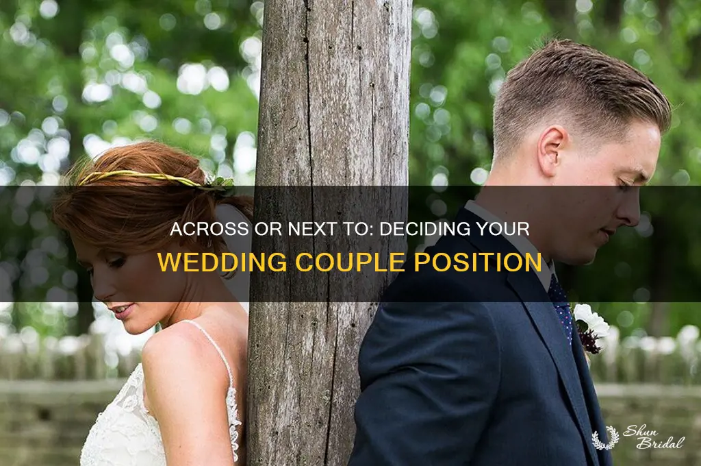 do couples go across or next to each other wedding