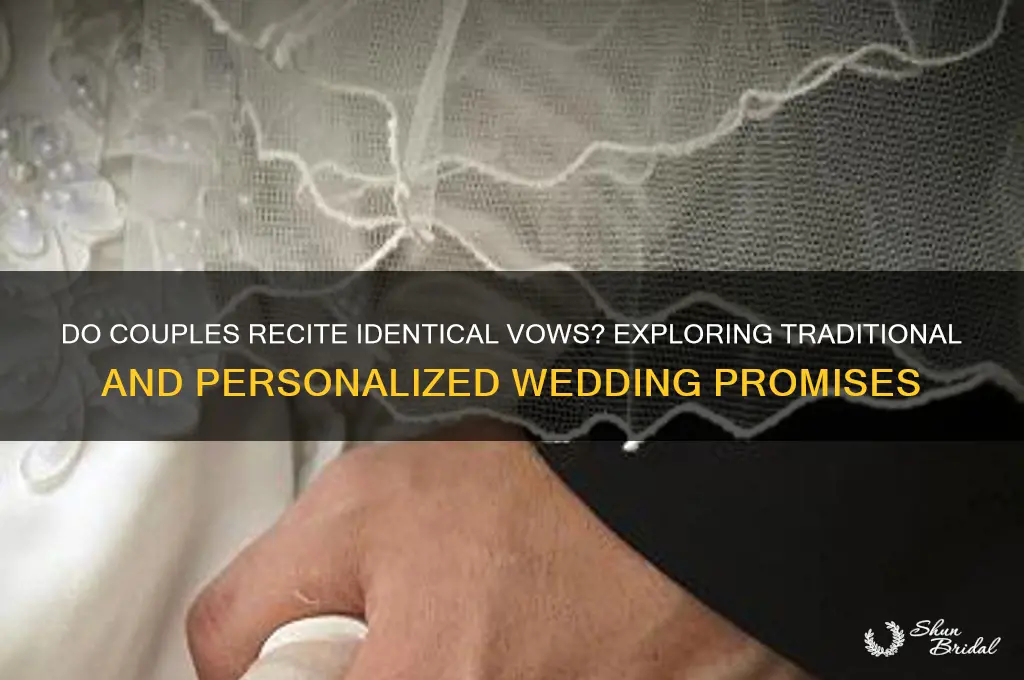 do couples read the same vow