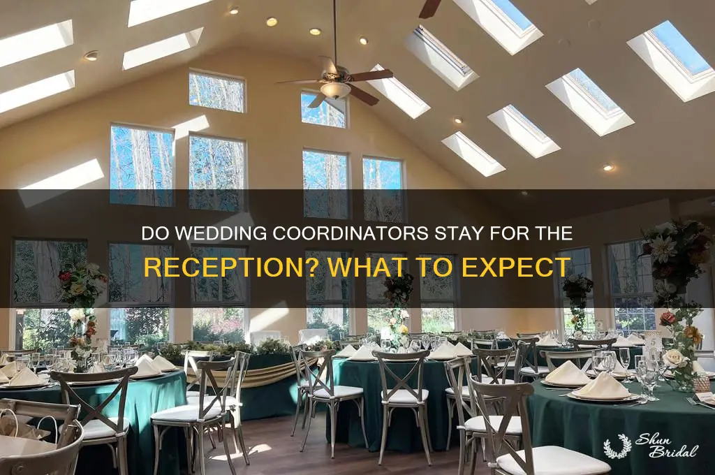 do day of wedding coordinators stay for the reception