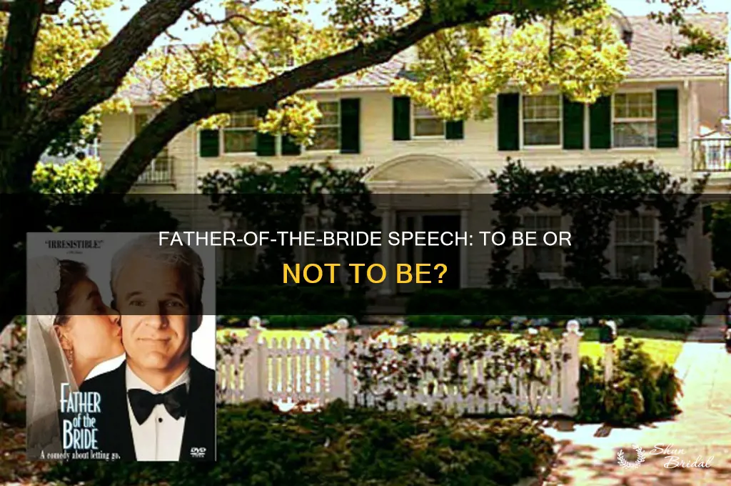 do fathers have to do a speech during wedding