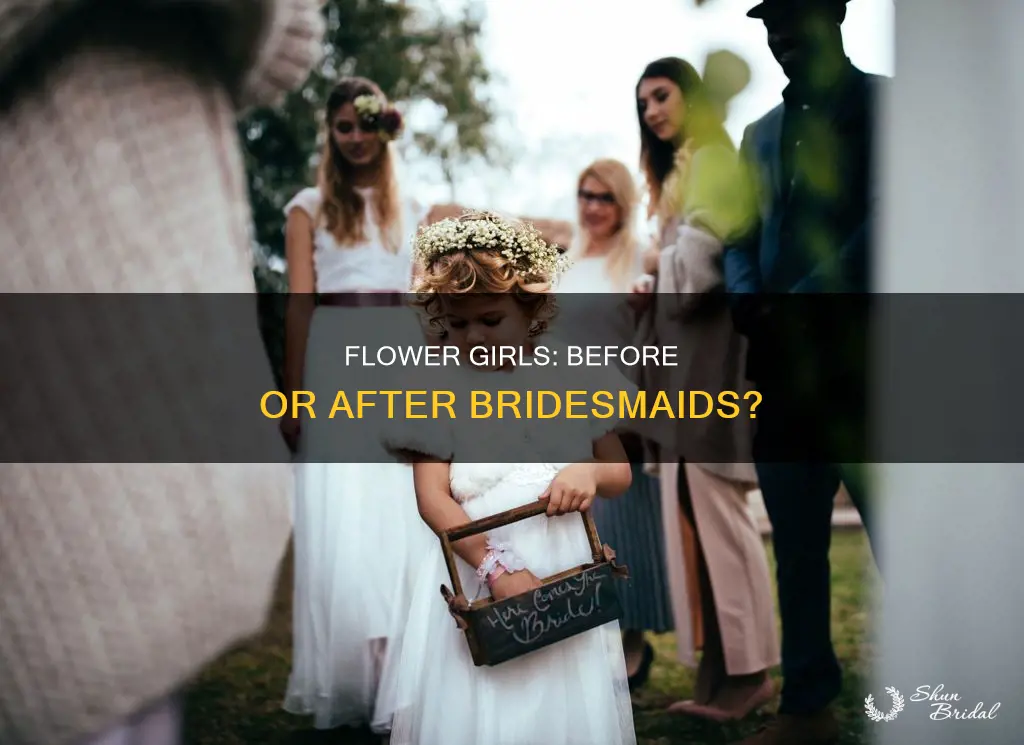 do flower girls go before or after bridesmaids