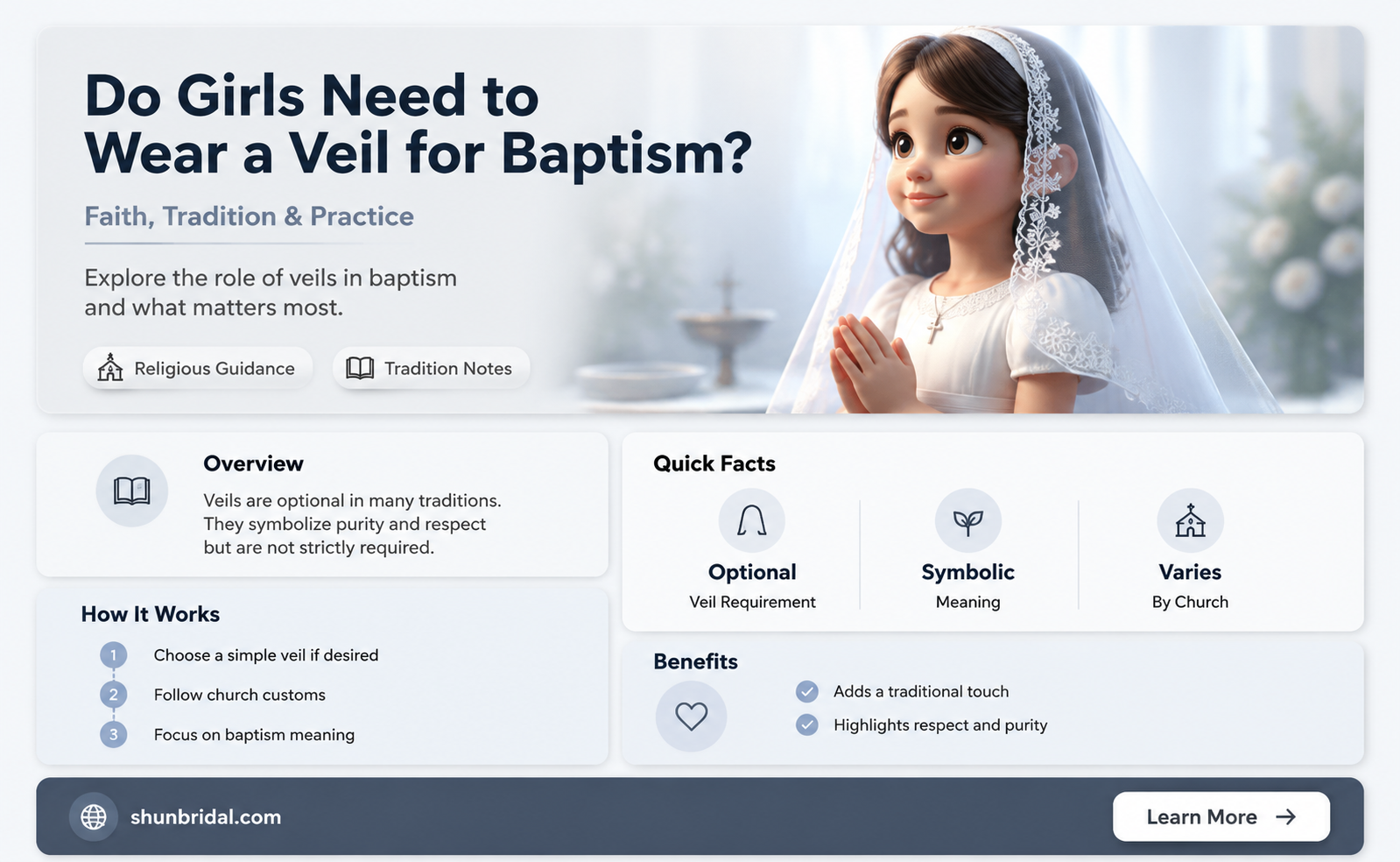 are girls required to wear a veil for baptism
