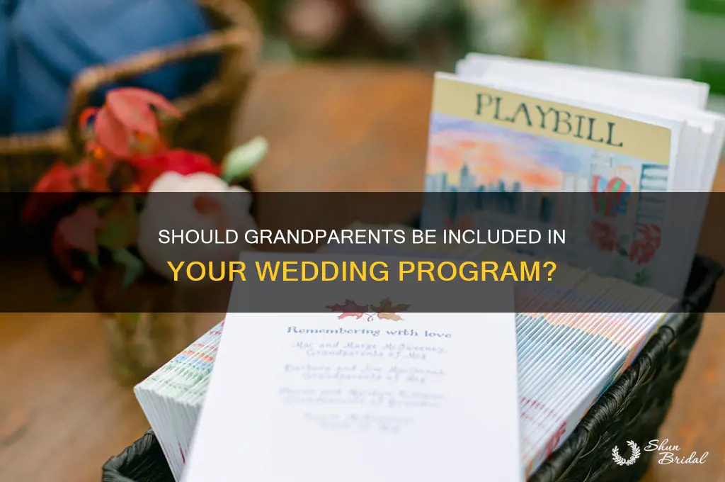 do grandparents go on wedding program