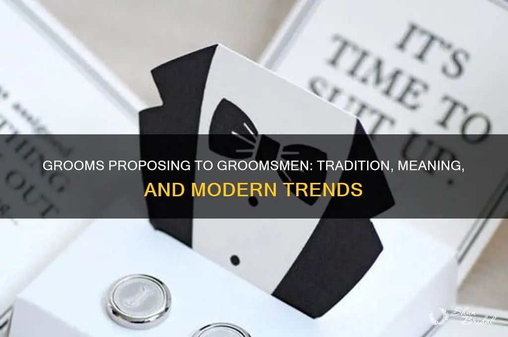 do grooms propose to groomsmen