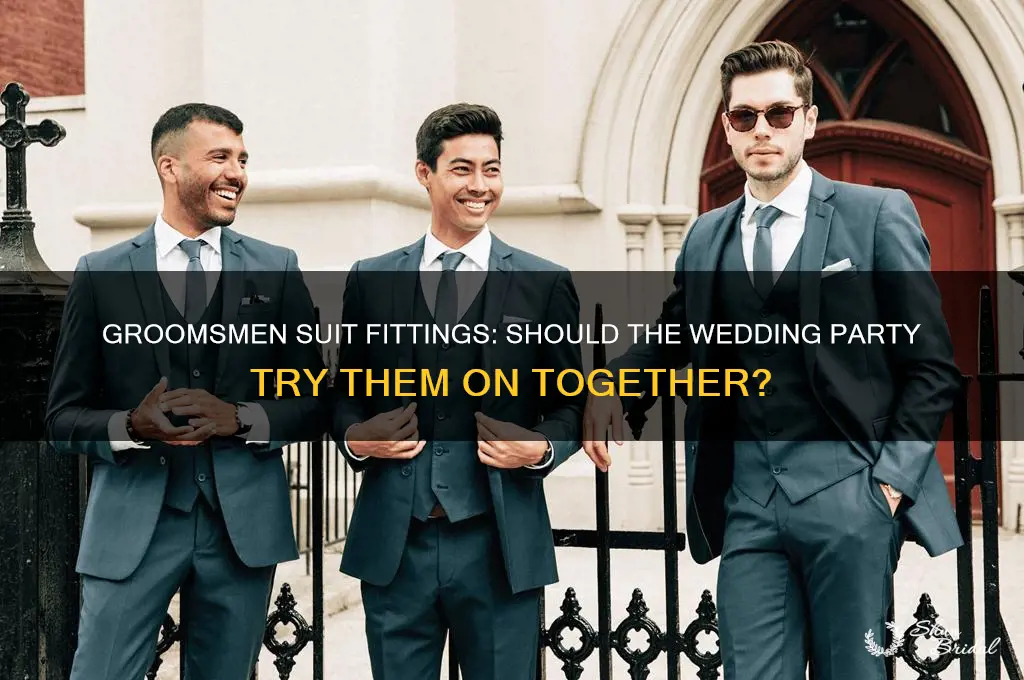 do groomsman try on suits together