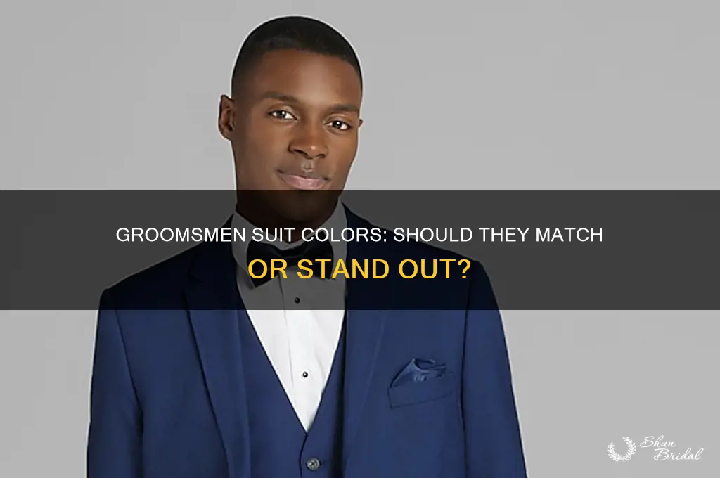 do groomsman wear different colored suits