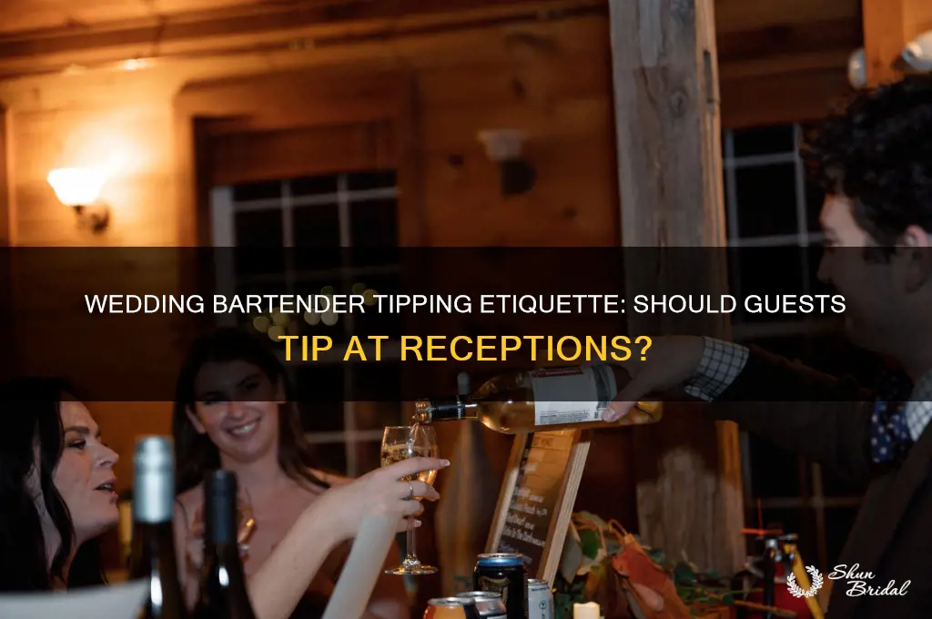 do guests tip bartenders at weddings
