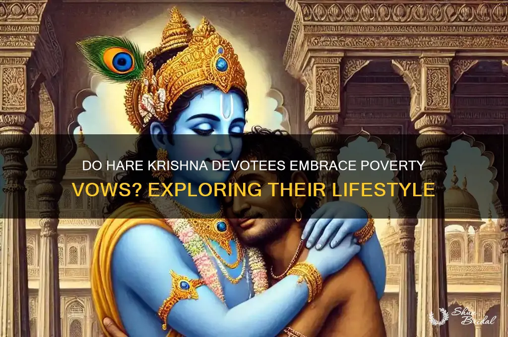 do hara krishna take poverty vows