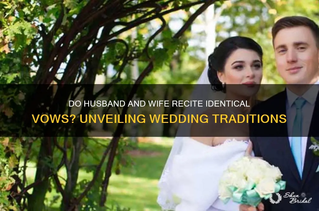 do husband and wife say the same vows