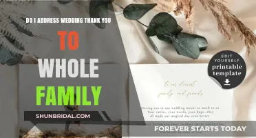 How to Address Wedding Thank You Cards to Families