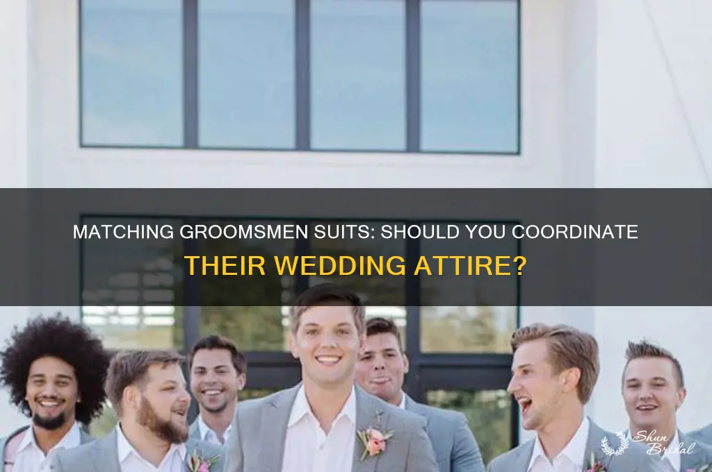 do i ask my groomsmen to have matching suits