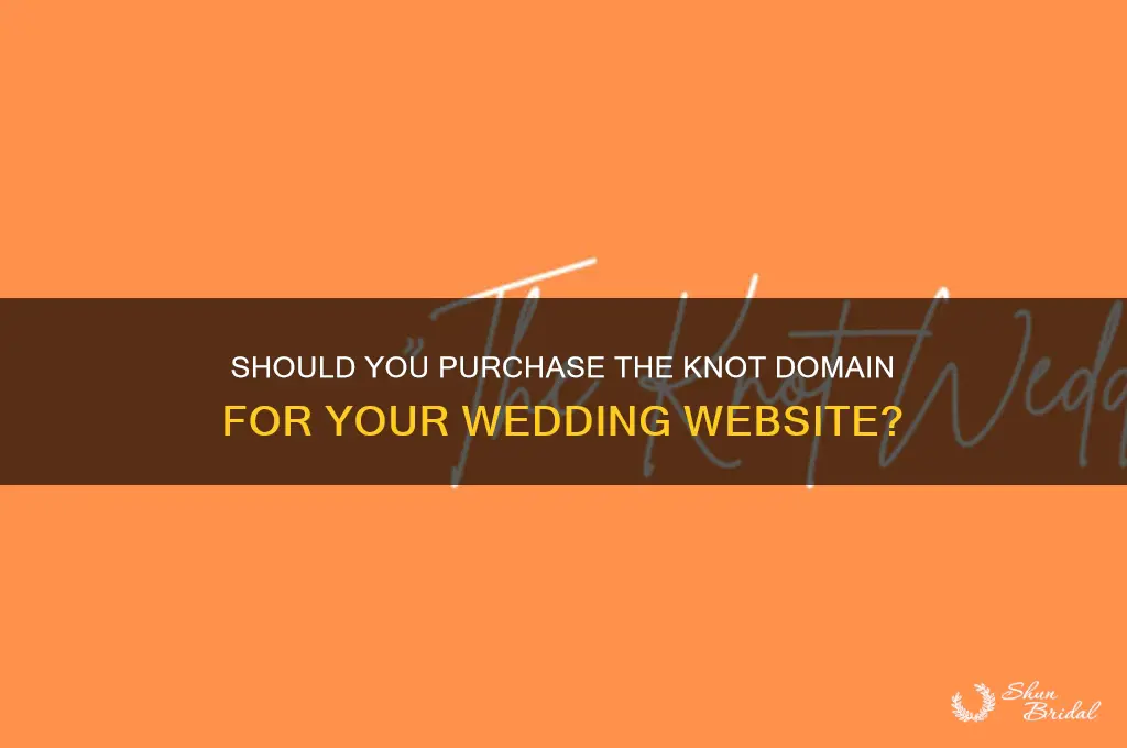 do I have to buy the domain knot wedding website